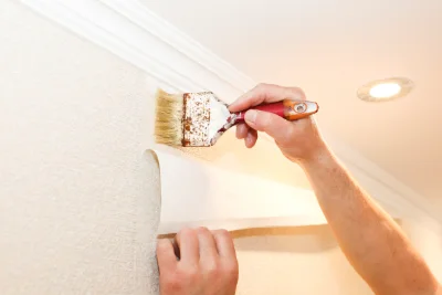 Pose de papier peint à Vincelottes — revêtements muraux et toiles de verre